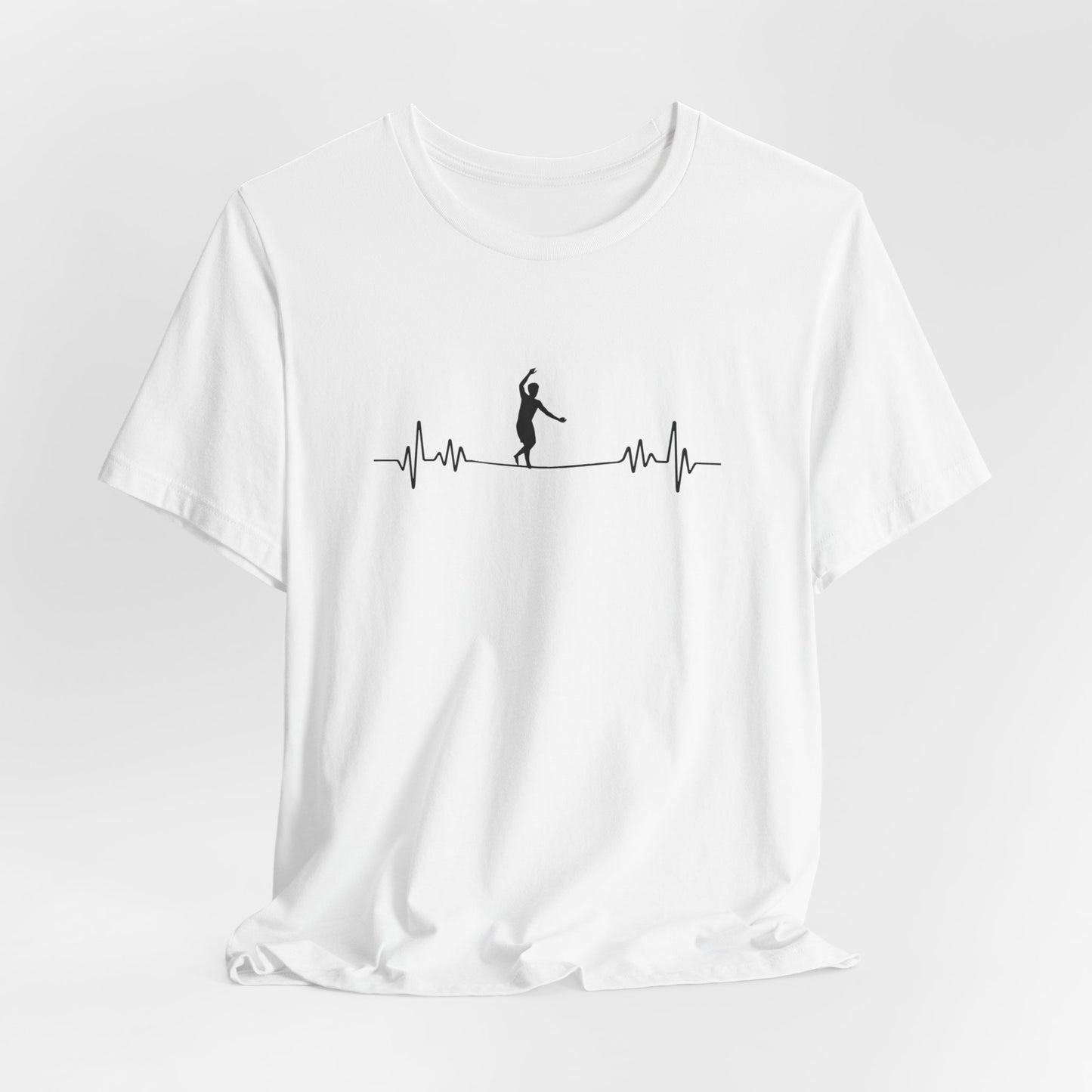 Highline EKG Heartbeat Pulse Line Design | Highline Shirt for Adventurous Thrill Seekers | Heartbeat Pulse Line T-Shirt