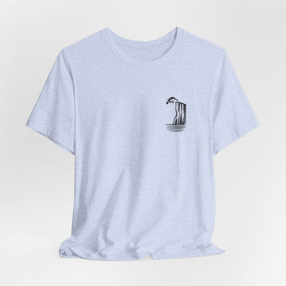 Cliff Jumping T-shirt for Cliff Jumpers - Minimalist Pocket Tee Design