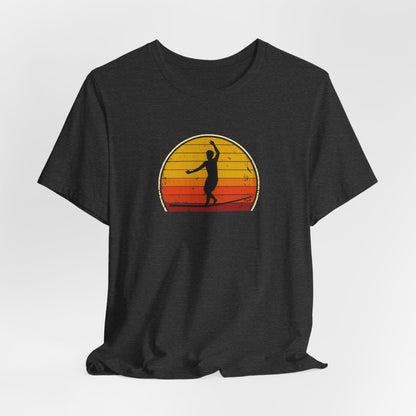 Retro Sunset Slackline T-Shirt | Vintage Inspired Slackline/Highline Shirt