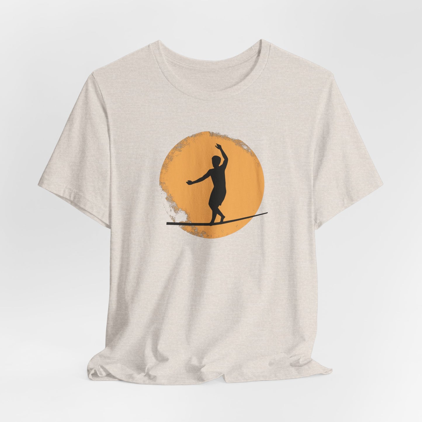 Slackline Shirt - Silhouette Moon - Cool, Minimalist Slackline/Highline T-Shirt