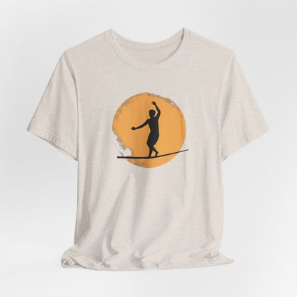 Slackline Shirt - Silhouette Moon - Cool, Minimalist Slackline/Highline T-Shirt