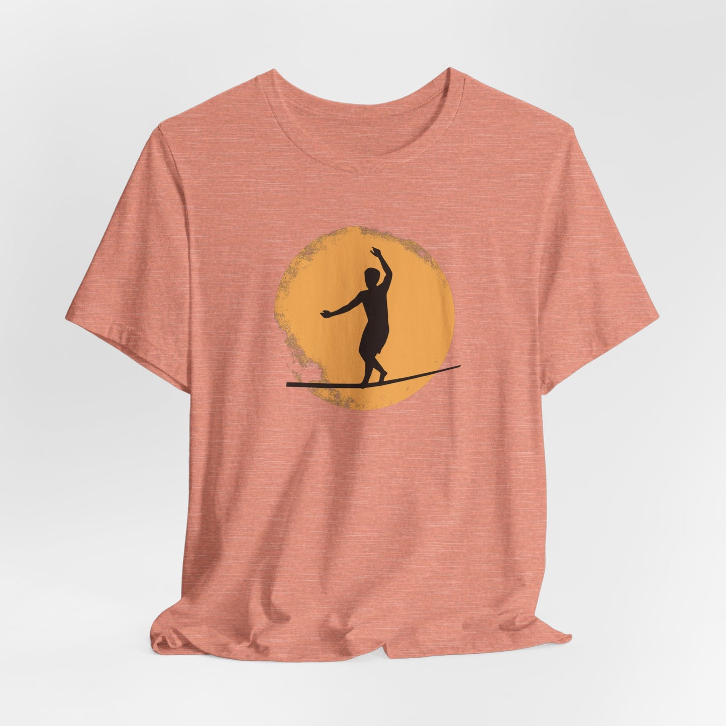 Slackline Shirt - Silhouette Moon - Cool, Minimalist Slackline/Highline T-Shirt