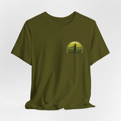 Retro Sunset Slackline T-Shirt | Vintage Inspired Slackline/Highline Chest Icon Shirt