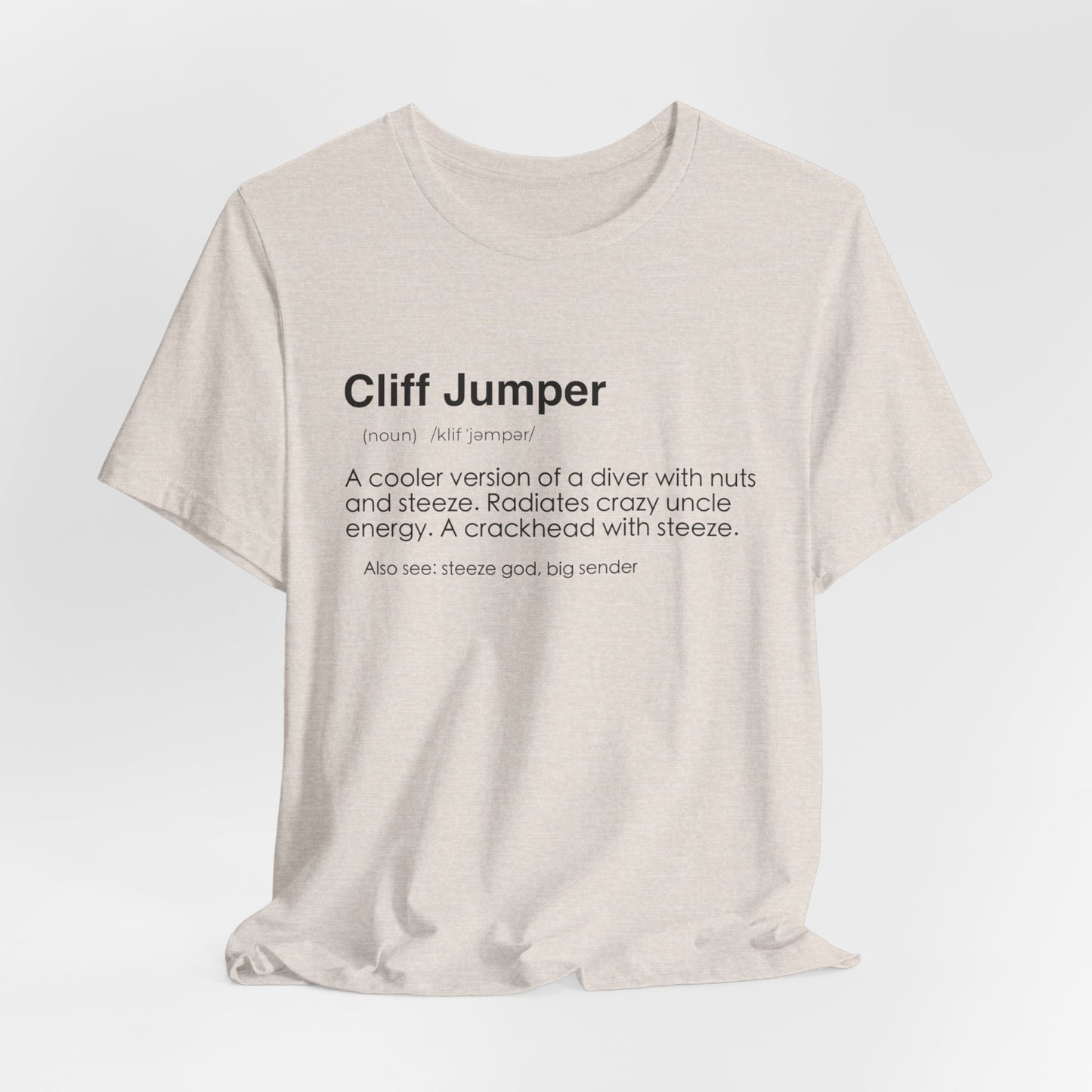 Cliff Jumper Definition Shirt - Funny Death Dive Cliff Jumping T-shirt