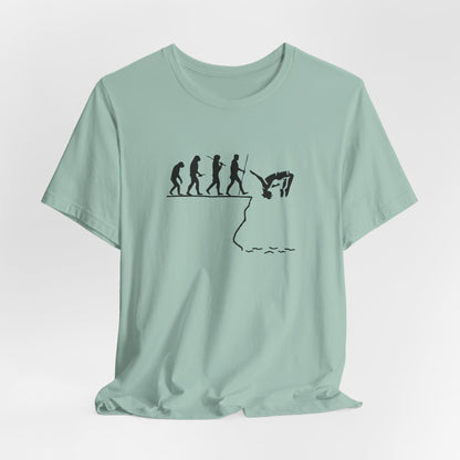 Evolution of Man ==>> Cliff Jump | Cliff Jumping T-Shirt for Thrill Seekers