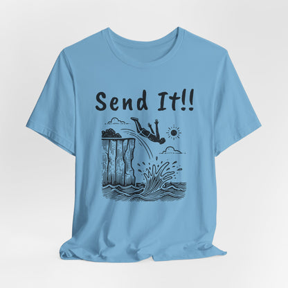 Doodle Design Cliff Jumping T-shirt for Thrill Seeker Shirt,  Adventure Lovers, and Outdoor Enthusiast