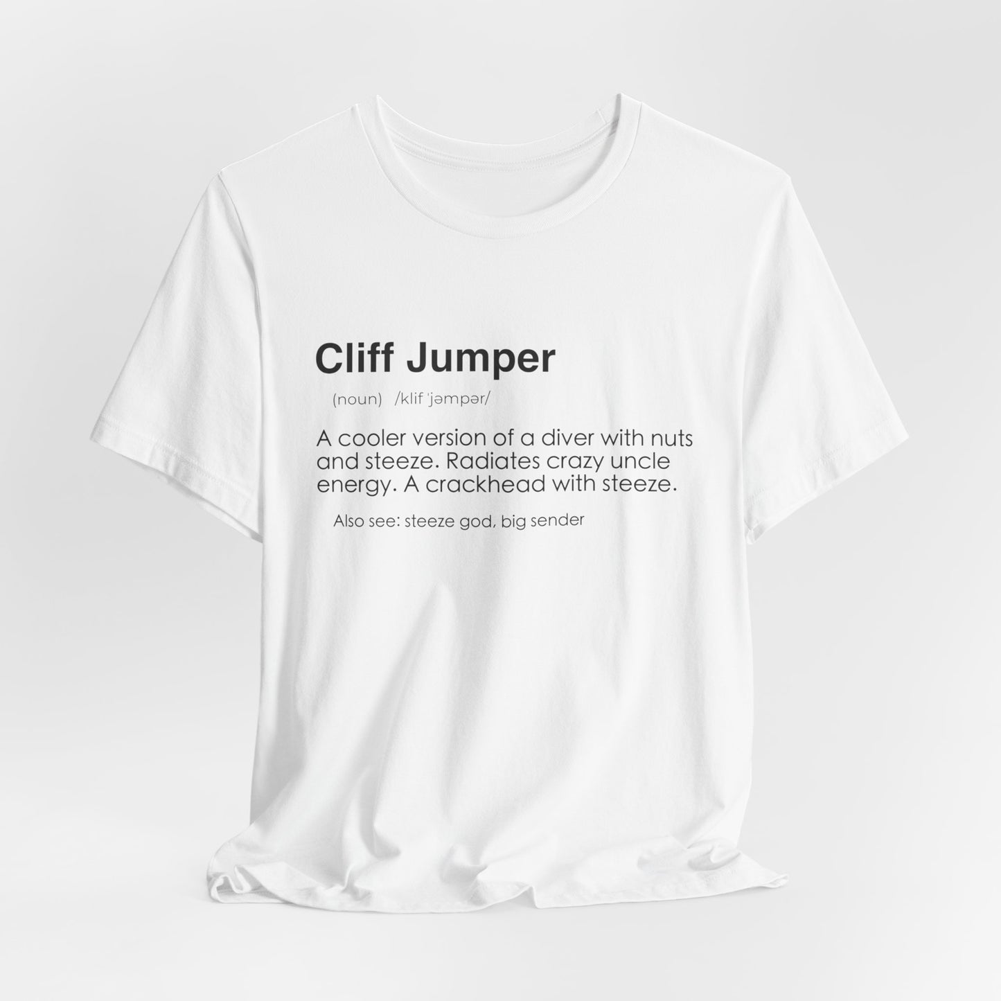 Cliff Jumper Definition Shirt - Funny Death Dive Cliff Jumping T-shirt