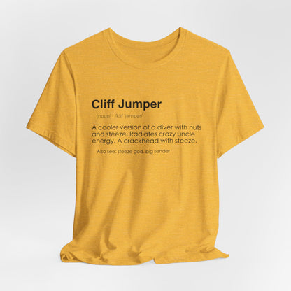 Cliff Jumper Definition Shirt - Funny Death Dive Cliff Jumping T-shirt