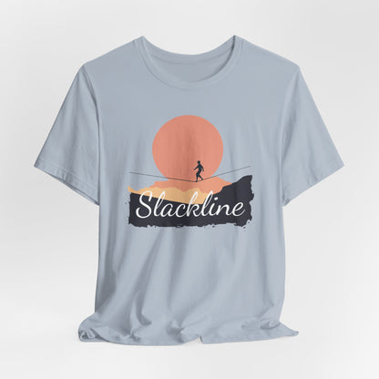 "Slackline" - Slackline/Highline T-Shirt | Simple, Modern Slackline Shirt