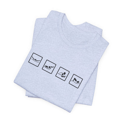 "Real Swimmers IM" IM Swim Shirt | Individual Medley (IM) Swimmer T-Shirt - Minimalistic Icon Design