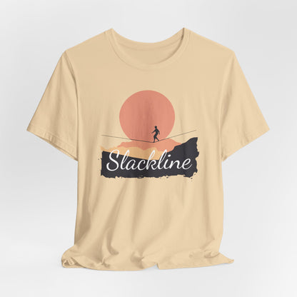 "Slackline" - Slackline/Highline T-Shirt | Simple, Modern Slackline Shirt