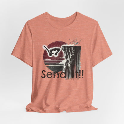 Grunge Distressed "Send It" Cliff Jumping Shirt - Graphic Tee for Thrill Seeker and Adventure Lovers