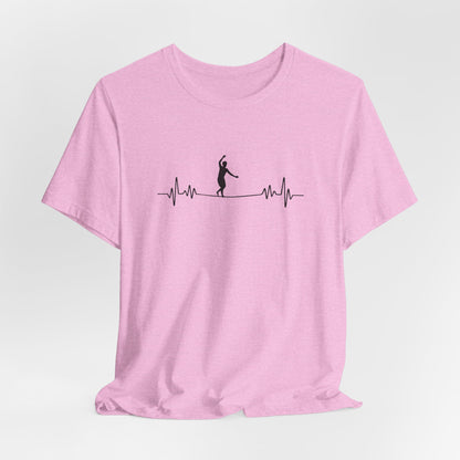 Highline EKG Heartbeat Pulse Line Design | Highline Shirt for Adventurous Thrill Seekers | Heartbeat Pulse Line T-Shirt