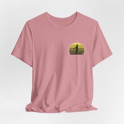 Retro Sunset Slackline T-Shirt | Vintage Inspired Slackline/Highline Chest Icon Shirt