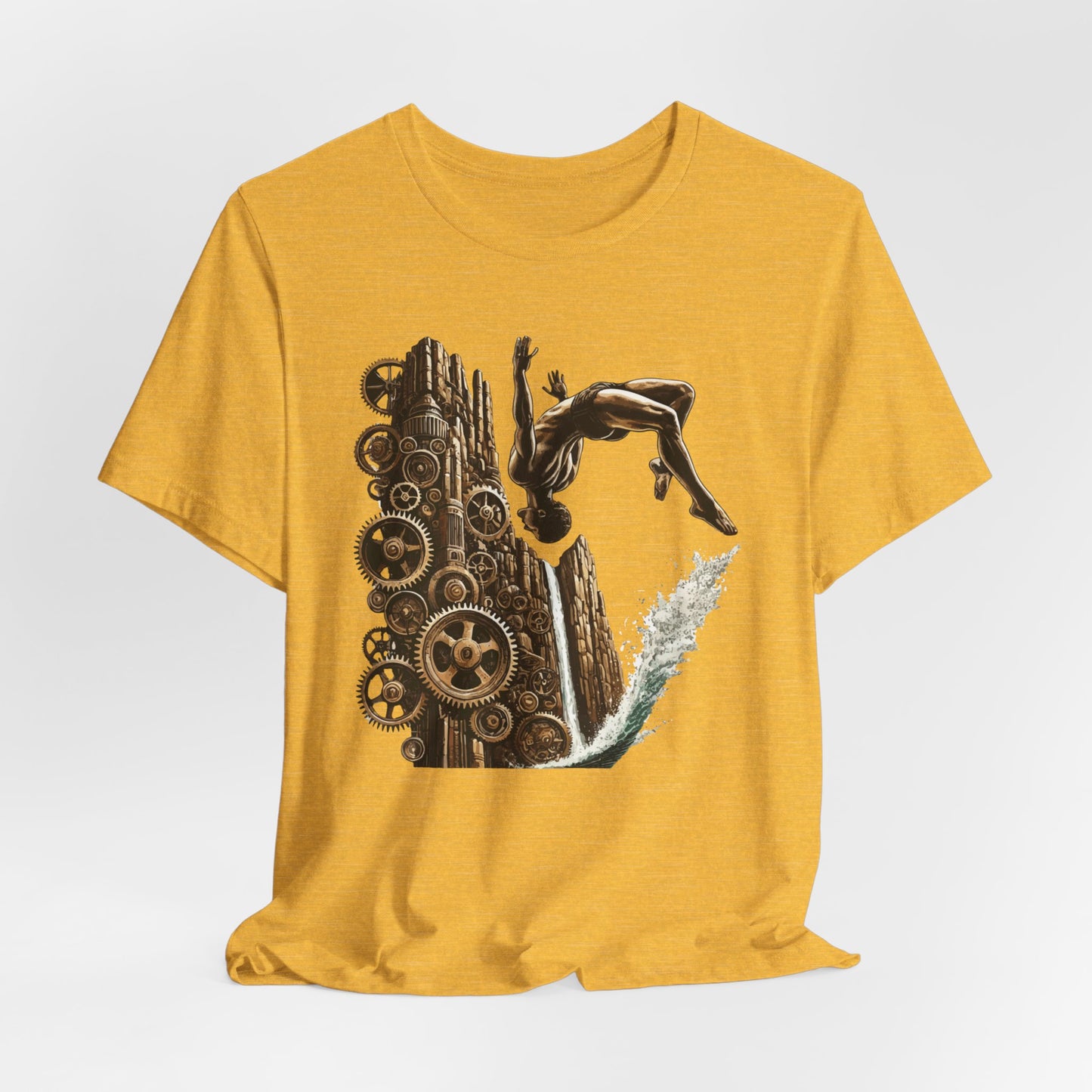 Steampunk Cliff Jumping T-Shirt | Cliff Jumper Graphic Tee