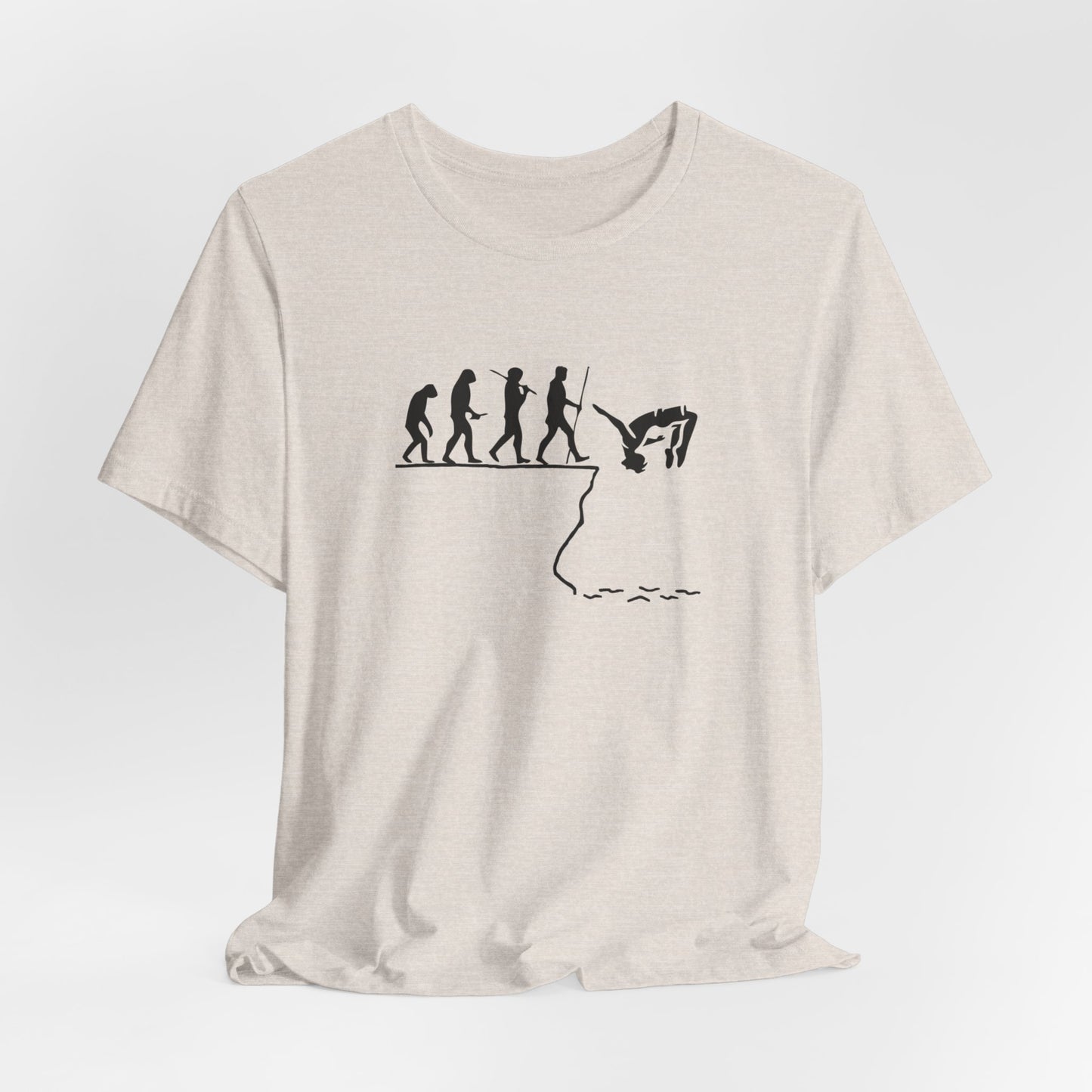 Evolution of Man ==>> Cliff Jump | Cliff Jumping T-Shirt for Thrill Seekers