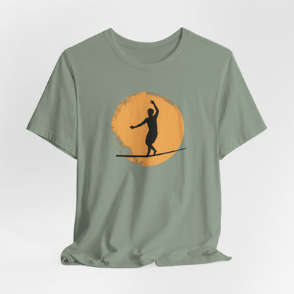 Slackline Shirt - Silhouette Moon - Cool, Minimalist Slackline/Highline T-Shirt