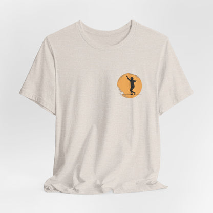 Slackline Shirt - Silhouette Moon Chest Icon - Cool, Minimalist Slackline/Highline T-Shirt