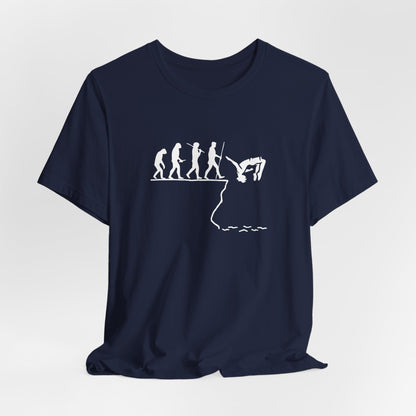 Evolution of Man ==>> Cliff Jump | Cliff Jumping T-Shirt for Thrill Seekers