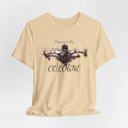 "Chlorine Is My Cologne" - Swim Shirt | Funny Male Swimming T-Shirt for Boys