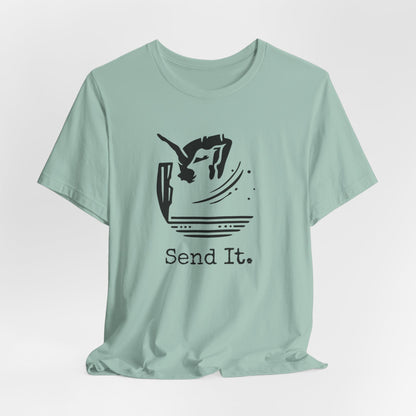 "Send It" Cliff Jumping T-shirt for Cliff Jumpers | Outdoorsy Adventure Lover Shirt