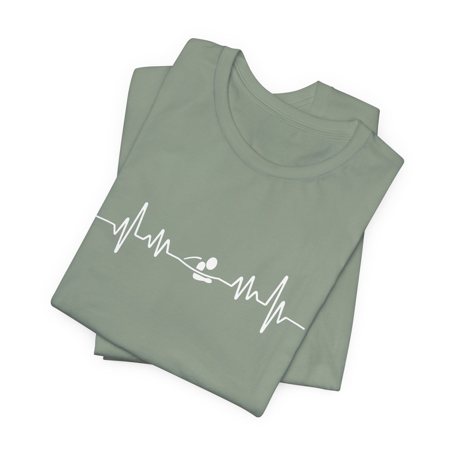 Swimming Breastroke EKG Heartbeat Pulse Line Design | Breast Stroke Shirt for Swimmers | Heartbeat Pulse Line T-Shirt