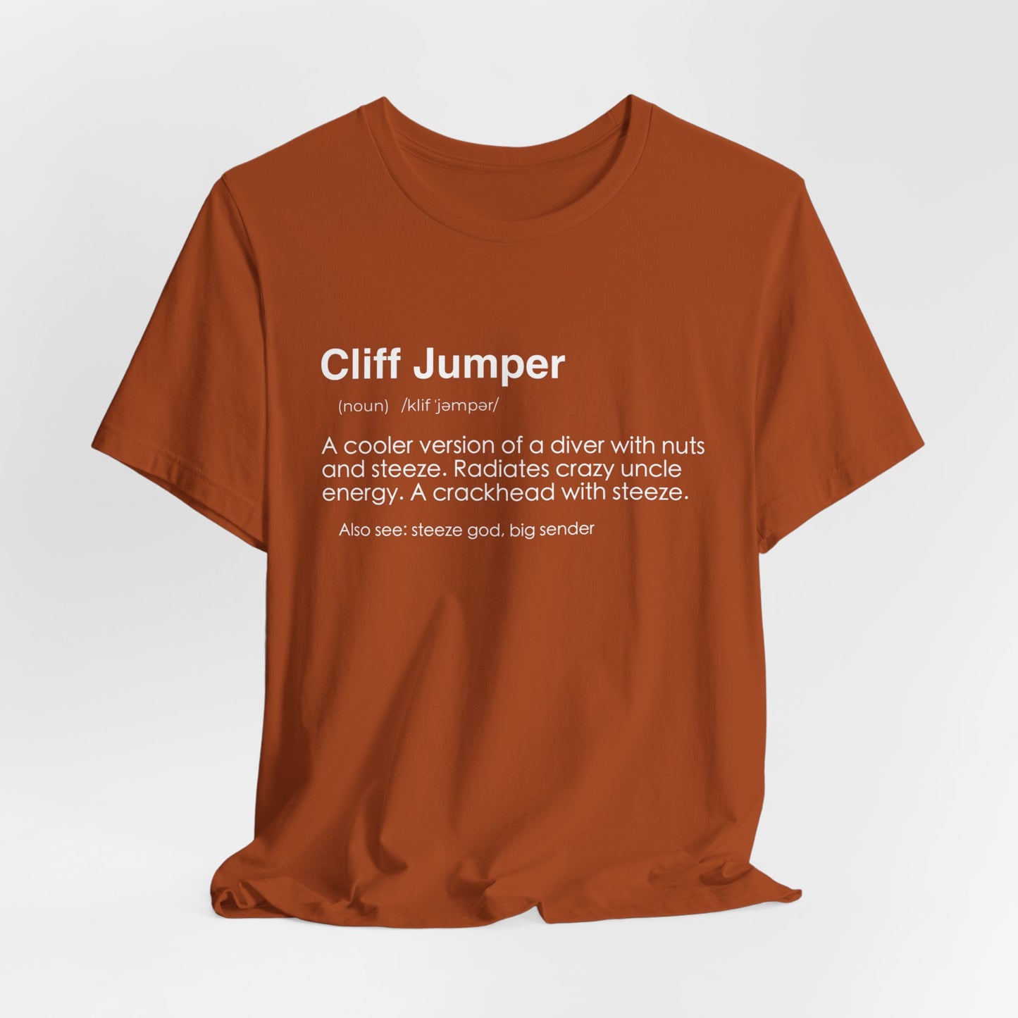 Cliff Jumper Definition Shirt - Funny Death Dive Cliff Jumping T-shirt