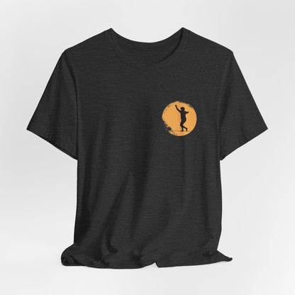 Slackline Shirt - Silhouette Moon Chest Icon - Cool, Minimalist Slackline/Highline T-Shirt