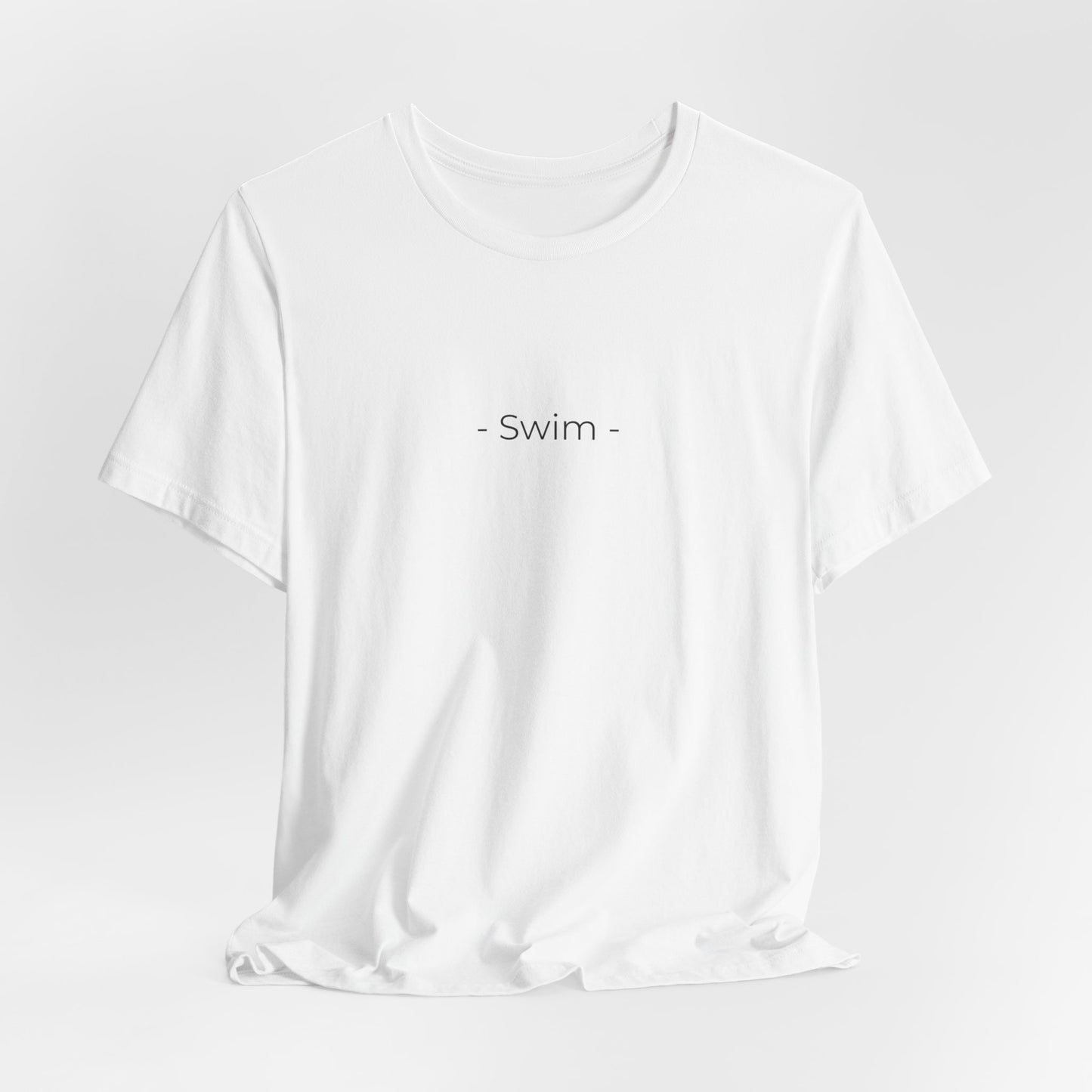 "Swim" - Minimalistic Swim Shirt | Simple Text Design Swimming T-Shirt