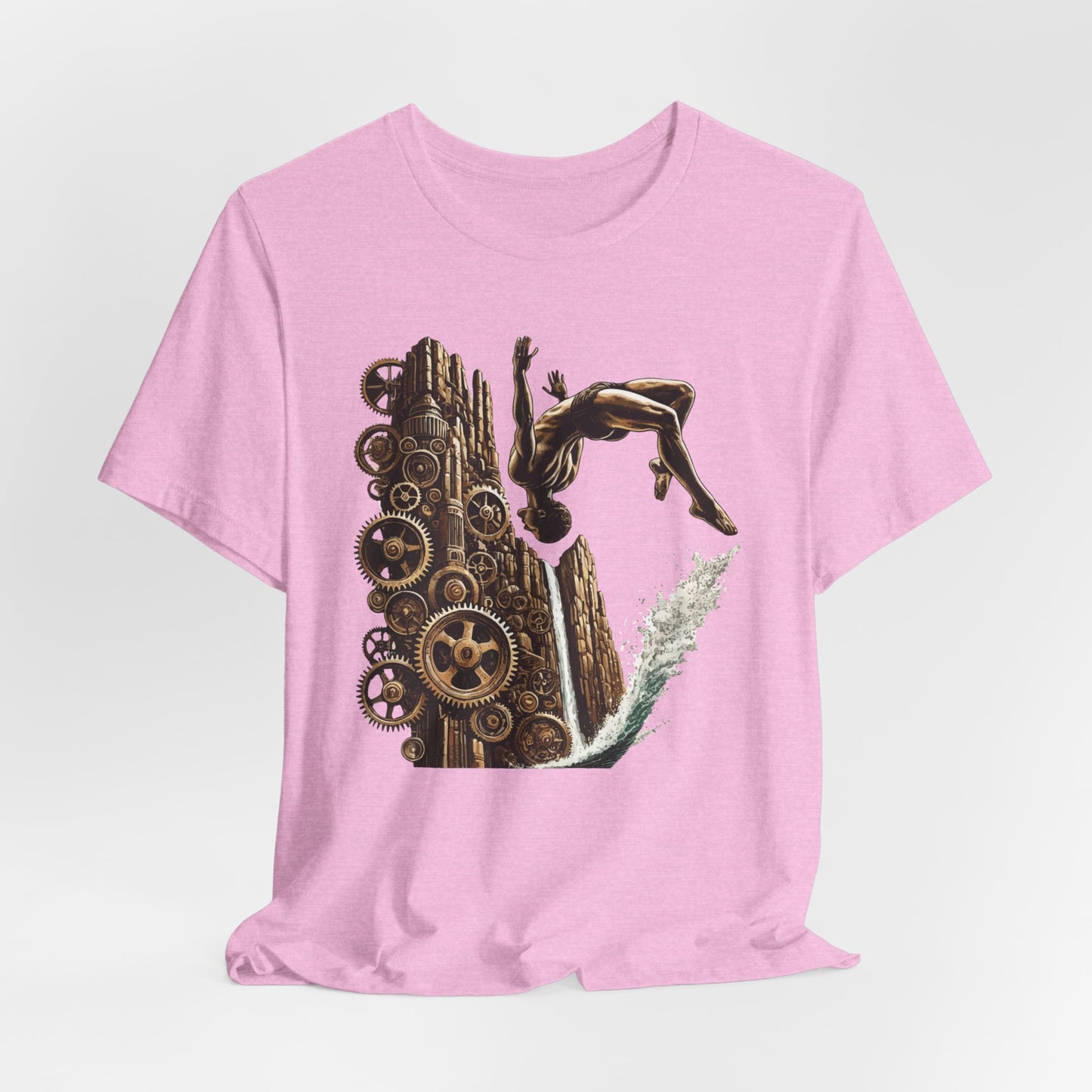 Steampunk Cliff Jumping T-Shirt | Cliff Jumper Graphic Tee