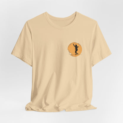 Slackline Shirt - Silhouette Moon Chest Icon - Cool, Minimalist Slackline/Highline T-Shirt