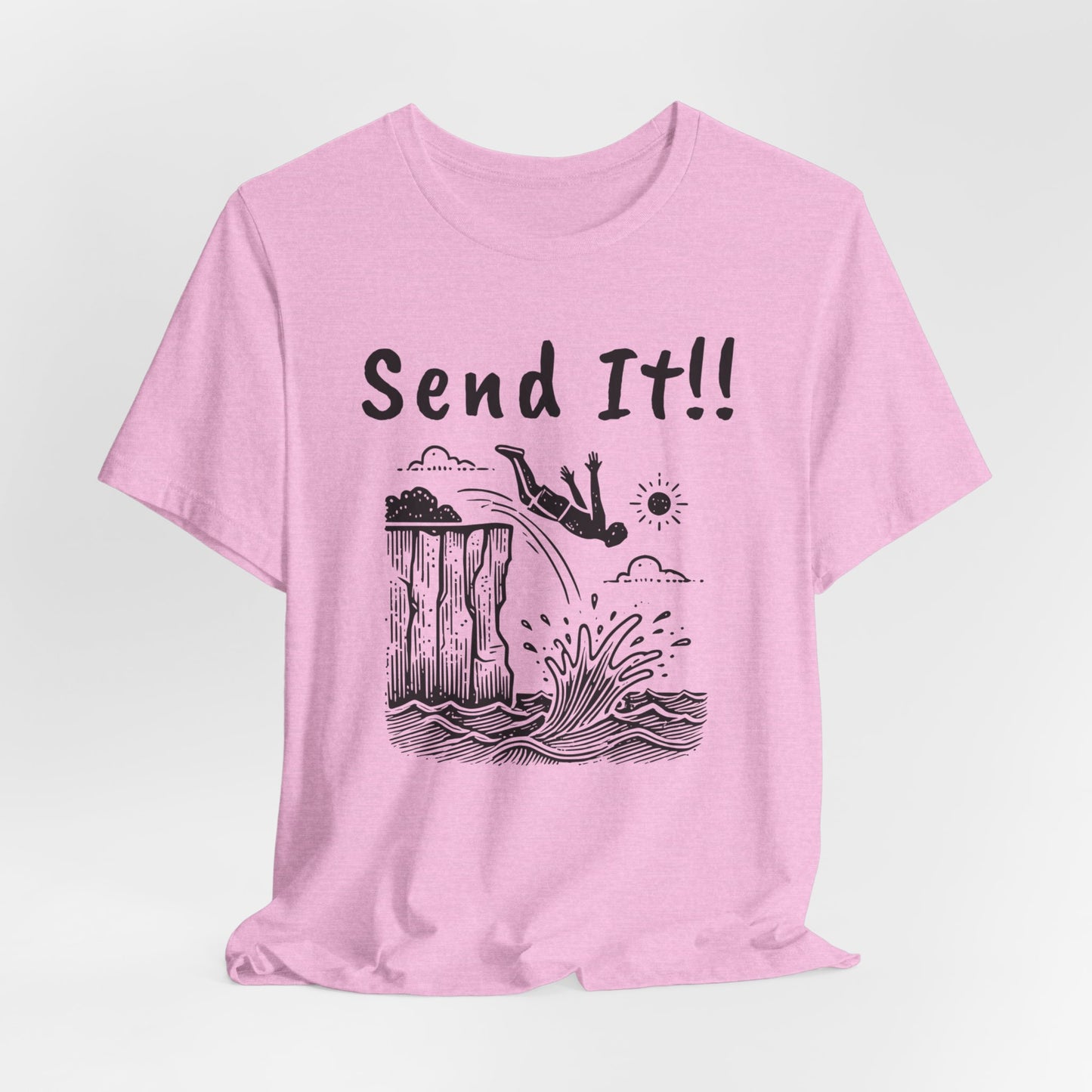 Doodle Design Cliff Jumping T-shirt for Thrill Seeker Shirt,  Adventure Lovers, and Outdoor Enthusiast