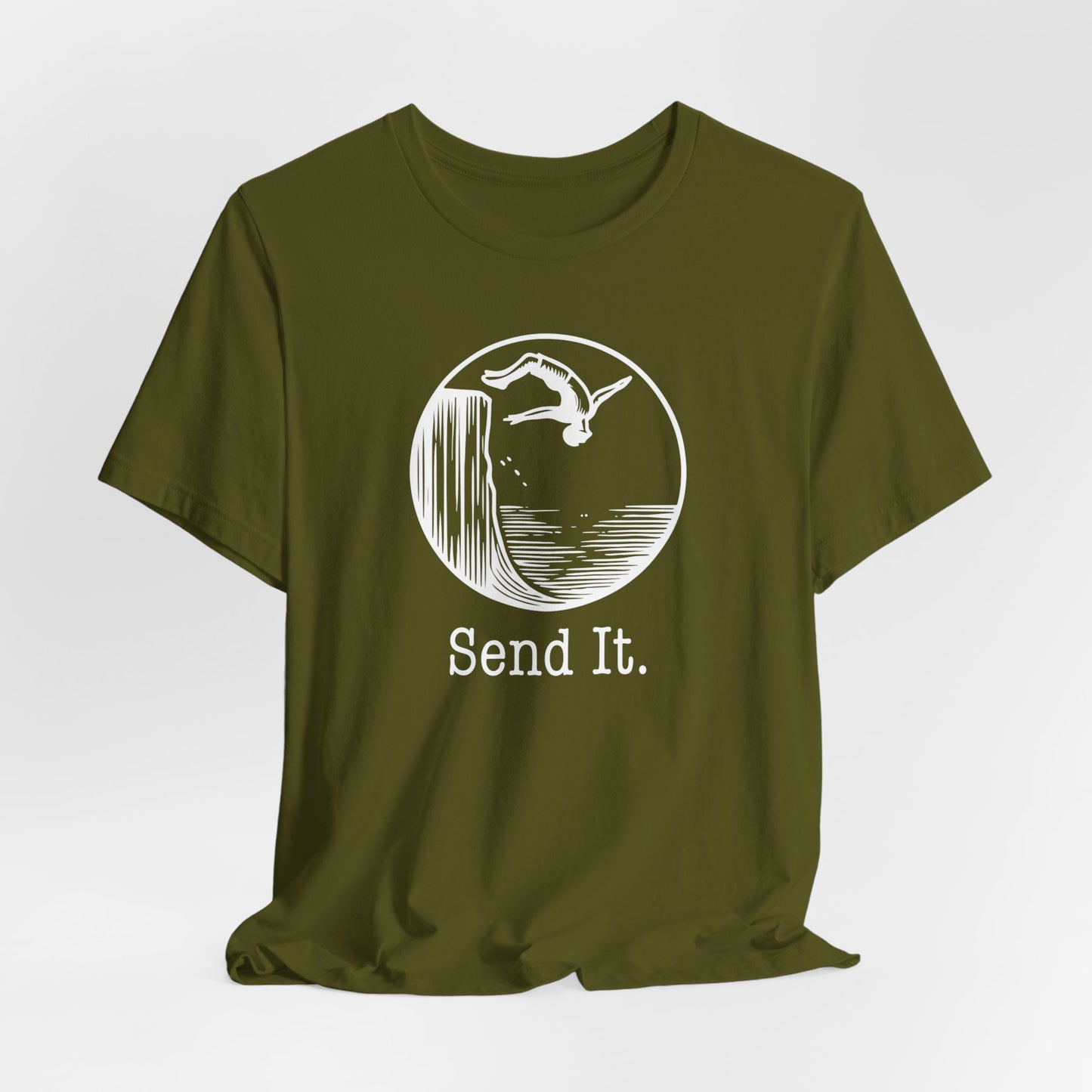 "Send It" Cliff Jumping T-shirt for Cliff Jumpers | Outdoorsy Adventure Lover Shirt