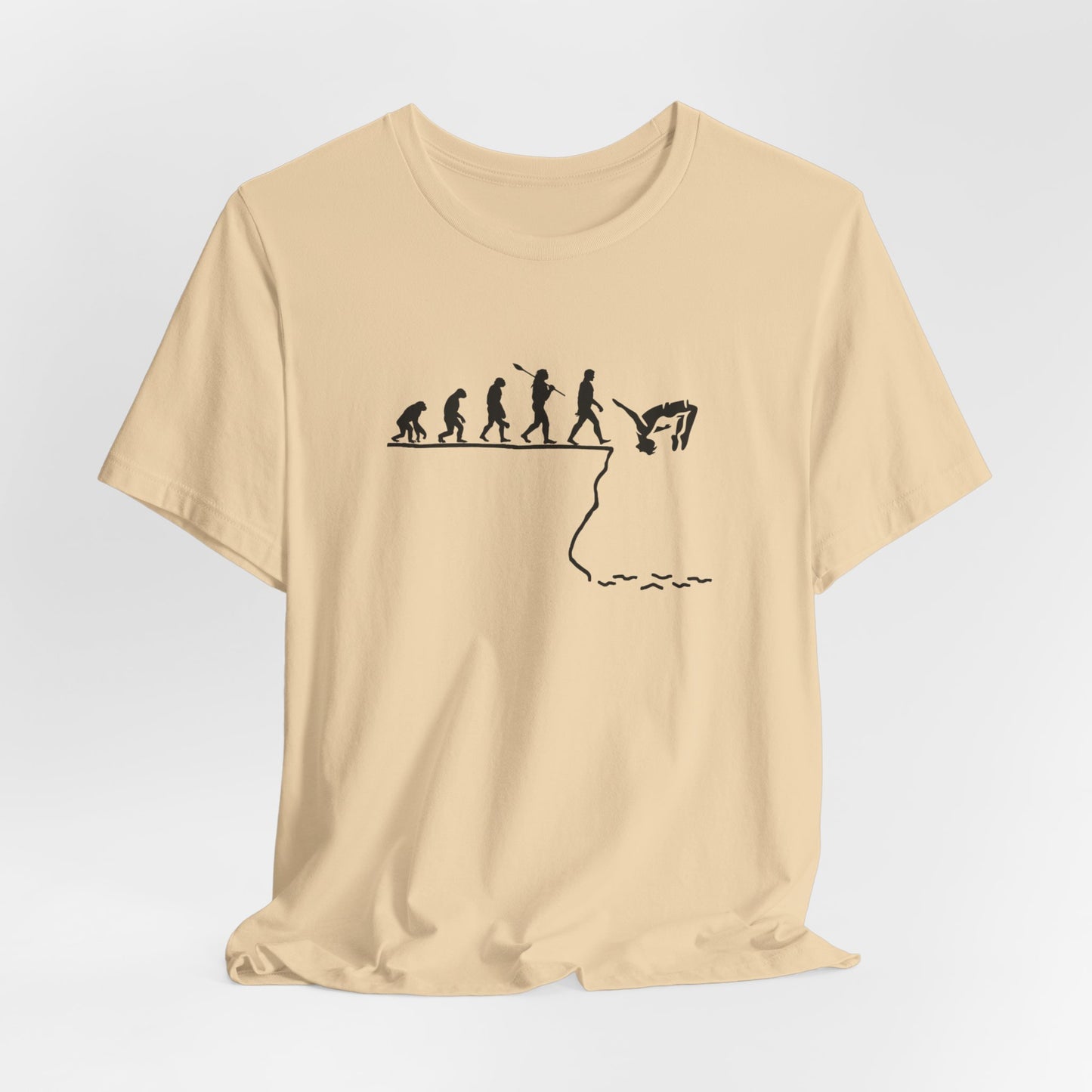 Evolution of Man ==>> Cliff Jump | Cliff Jumping T-Shirt for Thrill Seekers