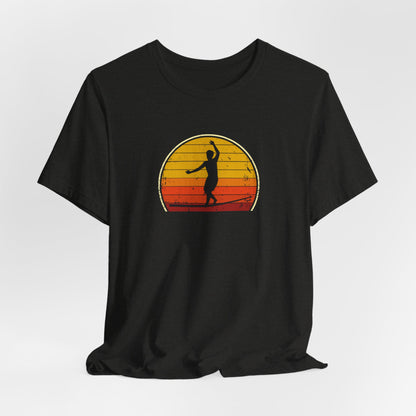 Retro Sunset Slackline T-Shirt | Vintage Inspired Slackline/Highline Shirt