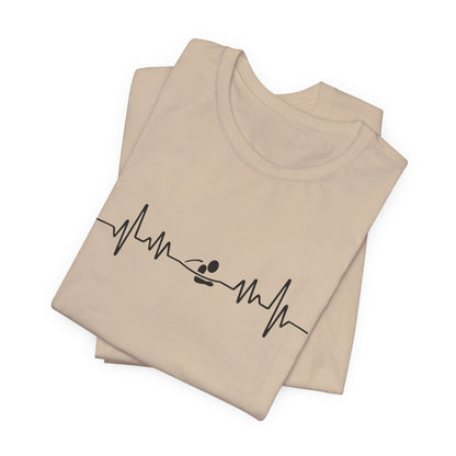 Swimming Breastroke EKG Heartbeat Pulse Line Design | Breast Stroke Shirt for Swimmers | Heartbeat Pulse Line T-Shirt