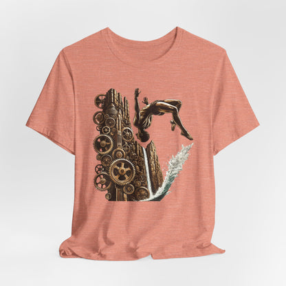 Steampunk Cliff Jumping T-Shirt | Cliff Jumper Graphic Tee