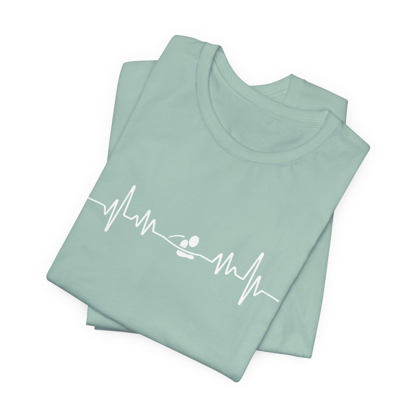 Swimming Breastroke EKG Heartbeat Pulse Line Design | Breast Stroke Shirt for Swimmers | Heartbeat Pulse Line T-Shirt