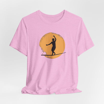 Slackline Shirt - Silhouette Moon - Cool, Minimalist Slackline/Highline T-Shirt