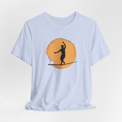 Slackline Shirt - Silhouette Moon - Cool, Minimalist Slackline/Highline T-Shirt