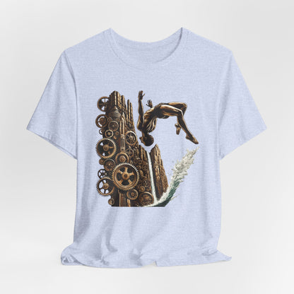 Steampunk Cliff Jumping T-Shirt | Cliff Jumper Graphic Tee