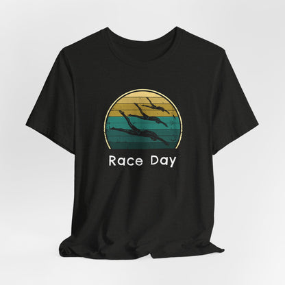 "Race Day" - Swim Shirt | Retro Vintage Style Swimming T-Shirt for RACE DAY!