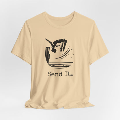 "Send It" Cliff Jumping T-shirt for Cliff Jumpers | Outdoorsy Adventure Lover Shirt