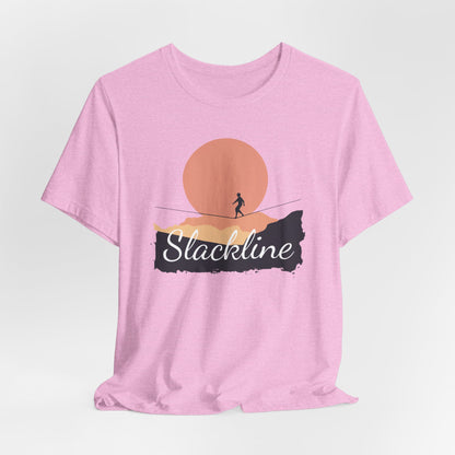 "Slackline" - Slackline/Highline T-Shirt | Simple, Modern Slackline Shirt