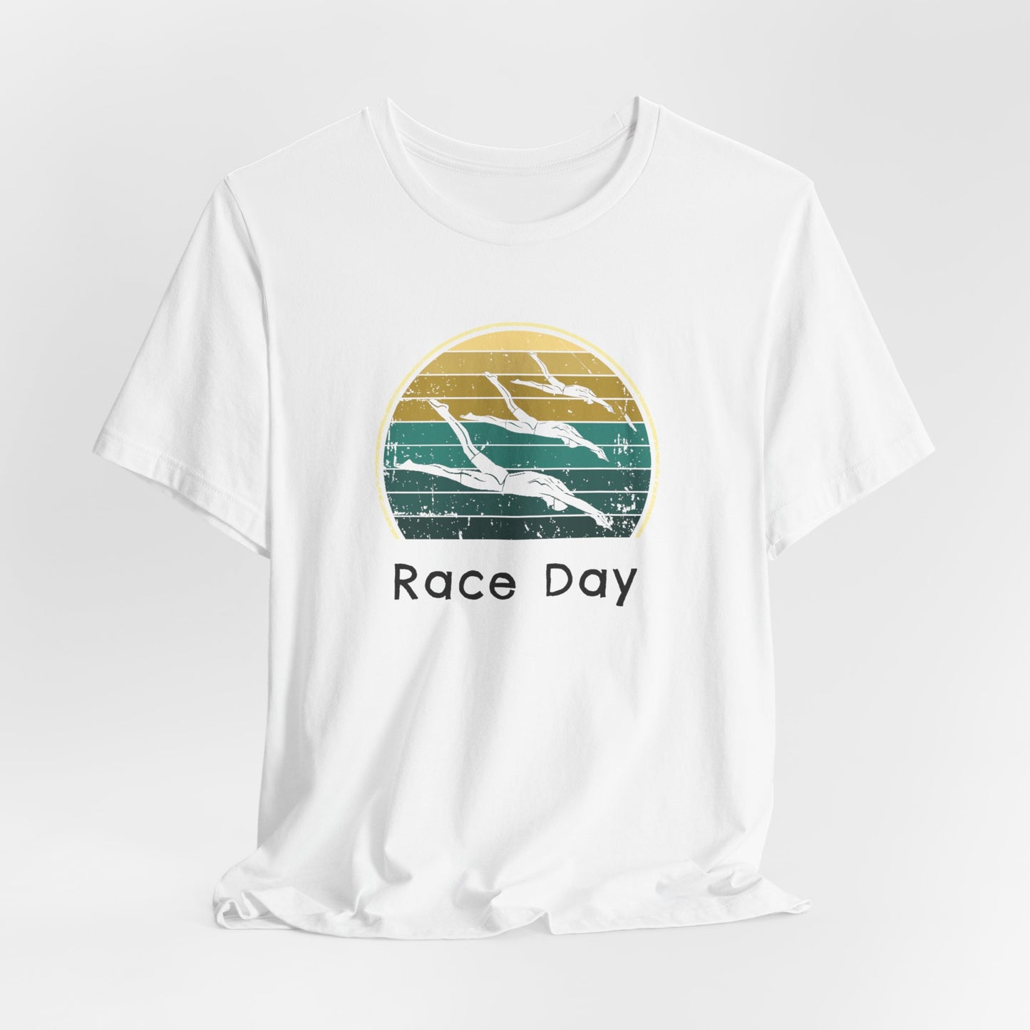 "Race Day" - Swim Shirt | Retro Vintage Style Swimming T-Shirt for RACE DAY!