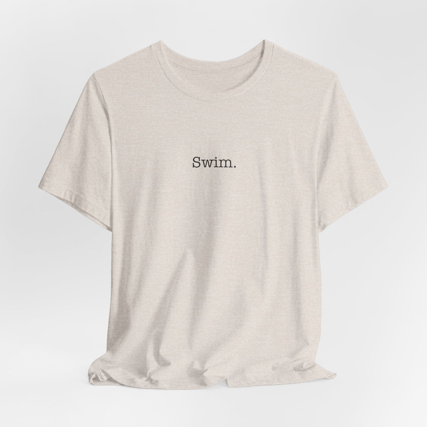 "Swim" - Minimalistic Swim Shirt | Simple Text Design Swimming T-Shirt