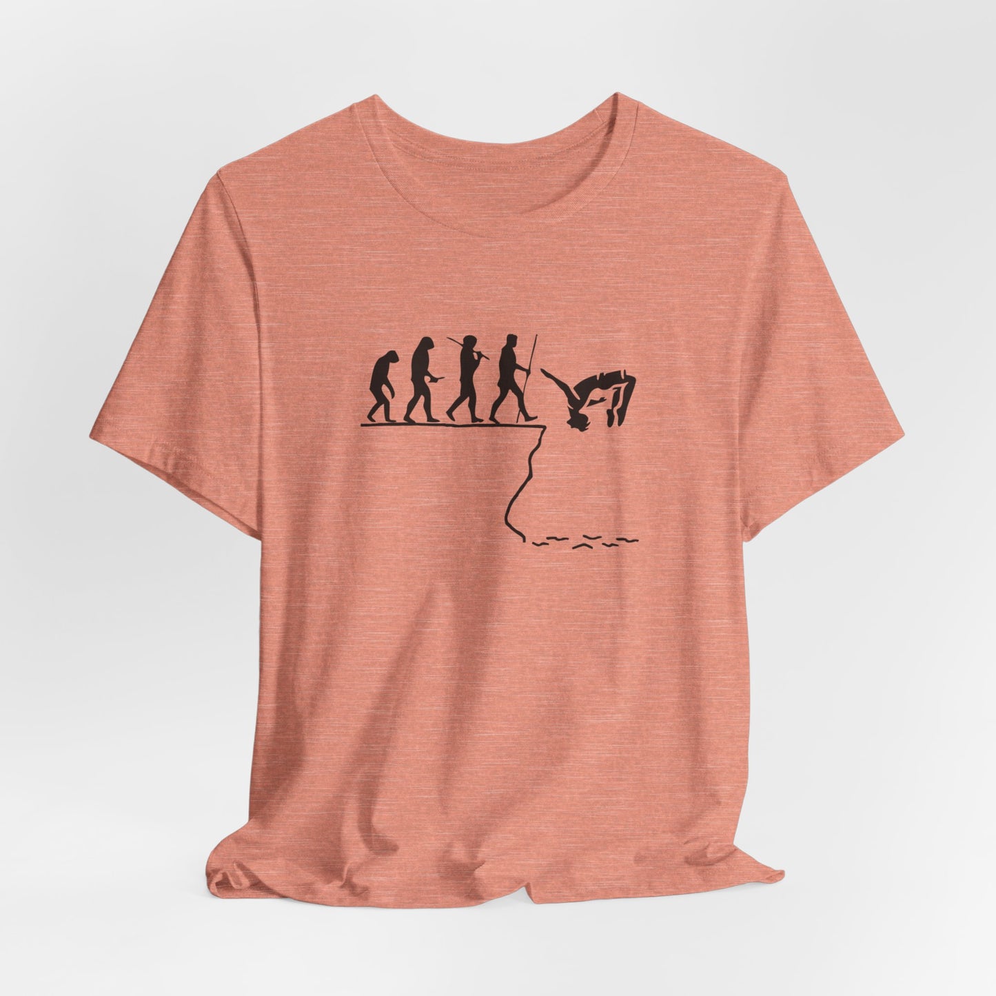 Evolution of Man ==>> Cliff Jump | Cliff Jumping T-Shirt for Thrill Seekers