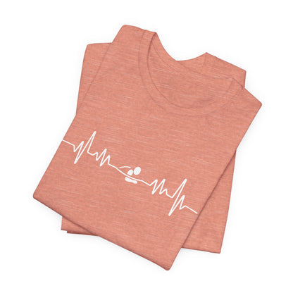 Swimming Breastroke EKG Heartbeat Pulse Line Design | Breast Stroke Shirt for Swimmers | Heartbeat Pulse Line T-Shirt