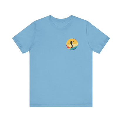 Slackline Shirt with Colorful Rainbow Moon Design Silhouette - Slackline/Highline Chest Icon Shirt