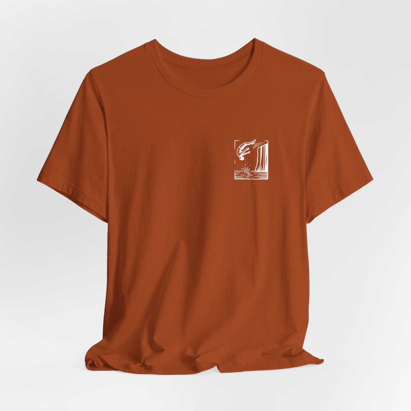 Cliff Jumping T-shirt for Cliff Jumpers - Minimalist Pocket Tee Design